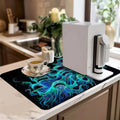 Axyaa Halloween Ghost Lines Drying MatValueChanged: Axyaa Abstract Ghost Lines Drying Mat