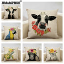 Axyaa Nordic Animal Cushion Cover 45x45cm Linen Pillowcase