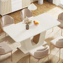 Axyaa 55-Inch Modern Rectangular Dining Table for 4-6 People with U-Shaped Base