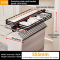 Axyaa Telescopic Pants Rack: Bedroom Wardrobe Slide Rails Trouser Hanging Shelves