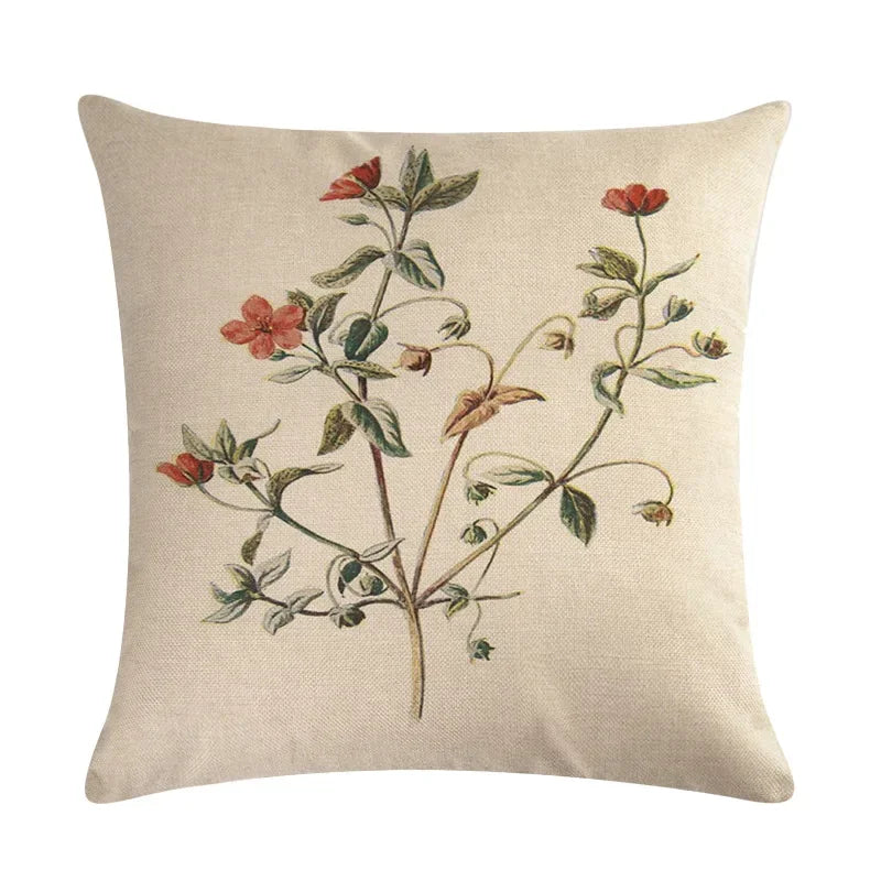 Axyaa Nordic Printed Cotton Linen Pillowcase for Home Office Decor 45*45cm
