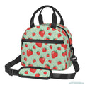 Axyaa Strawberry Lunch Bag Insulated Cooler Tote for School, Work, Picnic & Travel