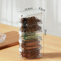 Axyaa Spice Storage Boxes: Multi-layered Plastic Seasoning Organizer for Kitchen