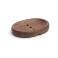 Axyaa Black Walnut Soap Holder - Handmade Wooden Soap Dish with Drain