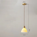Axyaa Ceramic Brass Pendant Lights - Nordic Japanese Style Hanging Lamp
