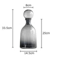 Axyaa Glass Ball Cap Vase: Modern Home Decor Desk Floral Hydroponics Arrangement