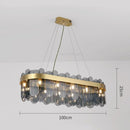 Luxury Gold Glass Chandelier by Axyaa: Elegant Modern Design for Dining & Bedroom