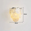 Axyaa Murano Glass Chandelier: Colorful Round Slice Shade Light Fixture
