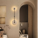 Axyaa Natural Stone Art Round Wall Lamp for Bedroom Decor
