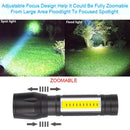 Axya Super Bright LED Flashlight: Waterproof Zoom Torch, High Lumen, USB Charging