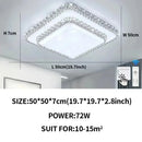 Axyaa Diamond LED Ceiling Light: White/Warm Light for Modern Home Decor