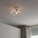 Axyaa Ceramic Canopy LED Ceiling Lamp Glass Copper Luminaria De Teto