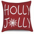 Axyaa Christmas Gnome Holly Jolly Pillow Cover for Sofa, Bedroom, Car