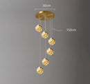 Axyaa Modern Crystal Chandeliers for Hallway, Staircase, Indoor Lighting Fixtures