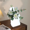 Axyaa Acrylic Mirror Vase with Artificial Flowers | Modern Home Decor
