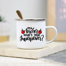 Teacher Enamel Mug by Axyaa - Creative School Water Cup - Perfect Teachers Day Gift
