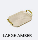 Axyaa Light Luxury Transparent Tea Tray Organizer for Home Decor and Storage