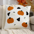 Axyaa Autumn Velvet Pumpkin Embroidered Throw Pillowcase - Home Decor