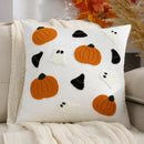 Axyaa Pumpkin Embroidered Velvet Sofa Pillowcase Halloween Throw Cushion Cover