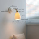 Axyaa Pleats Ceramic LED Wall Sconce Lamp with Adjustable Copper Arm