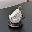 Axyaa Alphabet Ceramic Coffee Cup & Saucer Set - High Value Tea Mug