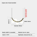 Axyaa Glass Bubble LED Ceiling Pendant Light Copper Chandelier