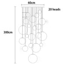 Axyaa Nordic Home Decoration Stair Chandelier Living Room Dining Room Indoor Lighting