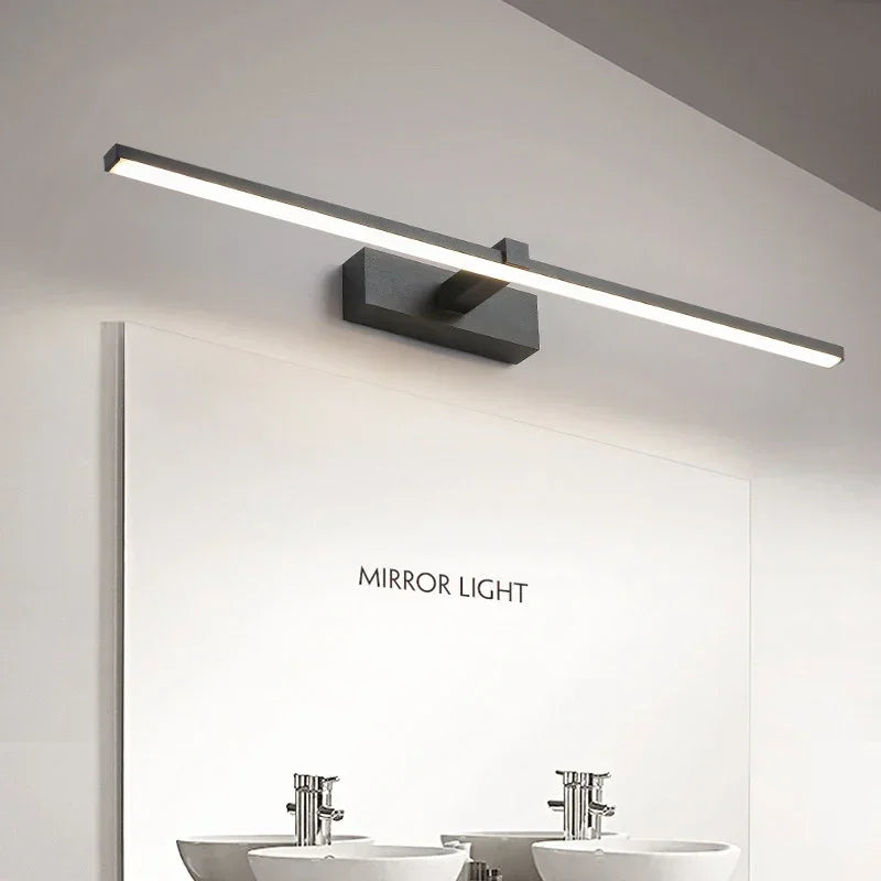 Axya LED Bathroom Wall Light: Three Colors Aluminum Mirror Line Lamp