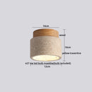 Axyaa Yellow Travertine LED Ceiling Lamp for Home Decor
