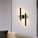 Axyaa Black LED Wall Sconce Modern Home Decor Lamp for Bedroom Living Room