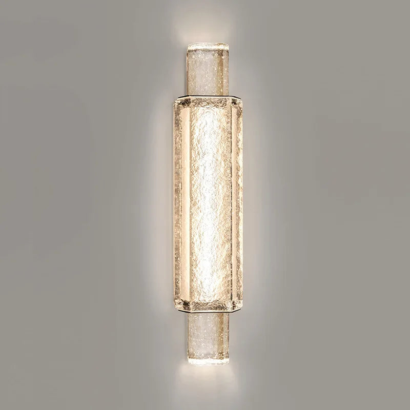 Axyaa Gold Crystal Glass LED Wall Lights for Modern Luxury Bedrooms