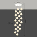 Modern LED pendant lights by Axyaa - staircase chandeliers for stylish indoor living.