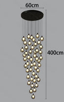 Axyaa Crystal Chandelier Stair Pendant Lamp Living Room Lights