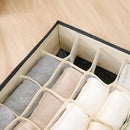 Axyaa Drawer Organizer Set - Gray, Foldable Closet Storage Box with Dividers