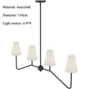 Axyaa Collins Round Chandelier Fabric Branch Pendant Light: Nordic Minimalist Design