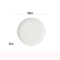 Axyaa Matte Ceramic Ripple Plate - Specialty Tableware for Snacks, Sushi, and Desserts