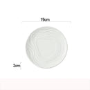 Axyaa Matte Ceramic Ripple Plate - Specialty Tableware for Snacks, Sushi, and Desserts