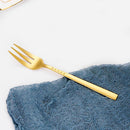 Axyaa Stainless Steel Coffee Tea Fruit Fork Set, 6/12Pcs Gold Sliverware Cake Ice Cream