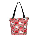 Axyaa Hello Kitty Tote Bag: Cute Kawaii Cartoon Top Handle Zipper Bag for Women
