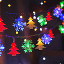 Axyaa LED Christmas Snowflake Star String Lights - Festive Home & Garden Decoration