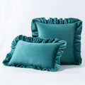 Axyaa Velvet Ruffle Cushion Cover for Home Decor 30x50/45/50cm