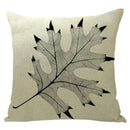 Axyaa Maple Leaf Print Linen Pillowcase for Home Decor and Sofa Comfort