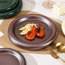 Axyaa Solid Color Donuts Ceramic Steak Plate, Dessert, Salad, Sushi Restaurant Display Tableware