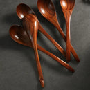 Axyaa Wooden Rice Spoon with Long Handle for Noodles, Soup, and Daily Use