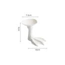 Axyaa High Foot Ceramic Goose Feet Dim Sum Plate for Molecular Cuisine