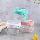 Axyaa 600ml Oatmeal Cup with Airtight Lid, Spoon - Food Storage Jar