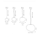 Axyaa Glass Hanging Lamp Modern LED Dining Kitchen Light Fixtures