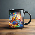 Axyaa Music Themed Ceramic Mug with Piano & Violin Picture - Perfect Birthday Gift