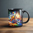 Axyaa Music Themed Ceramic Mug with Piano & Violin Picture - Perfect Birthday Gift