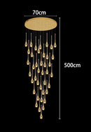 Axyaa Crystal Chandeliers LED Ceiling Lamp for Living Room